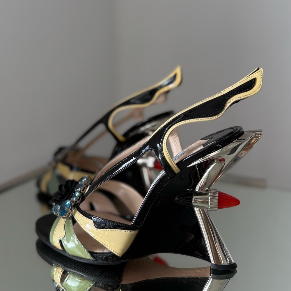 Like new Prada Cadillac Rod Heels Hot Rod Flame 37 - Picture 9 of 17